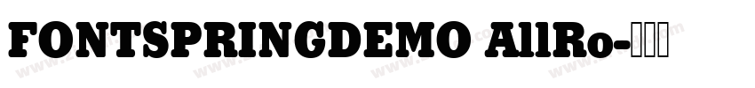 FONTSPRINGDEMO AllRo字体转换